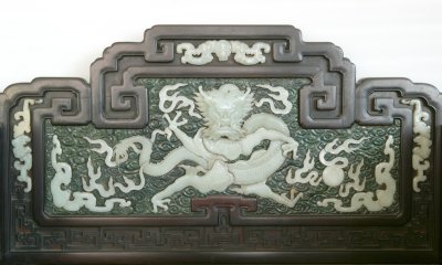 图片[2]-Rosewood inlaid jade throne-China Archive